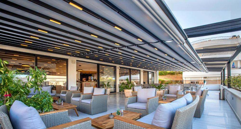 Rooftop terrace lounge